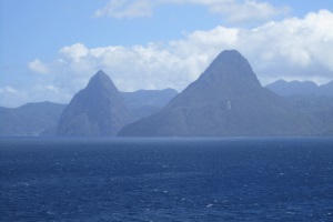 Blick auf St. Lucia Pitons