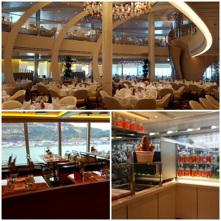 Hauptrestaurant "The Dining Room" und Lido Buffetrestaurant auf der Koningsdam