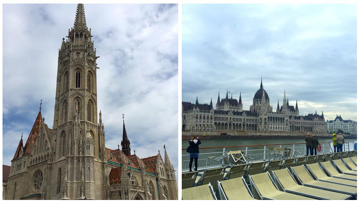 Budapest Matthiaskirche und Parlament