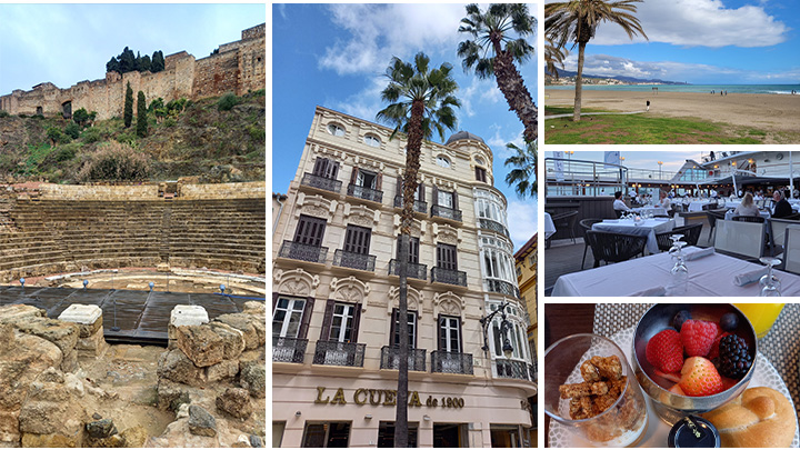 Ausflug nach Málaga mit  römische Theater, Altstadt und Abend auf dem Schiff