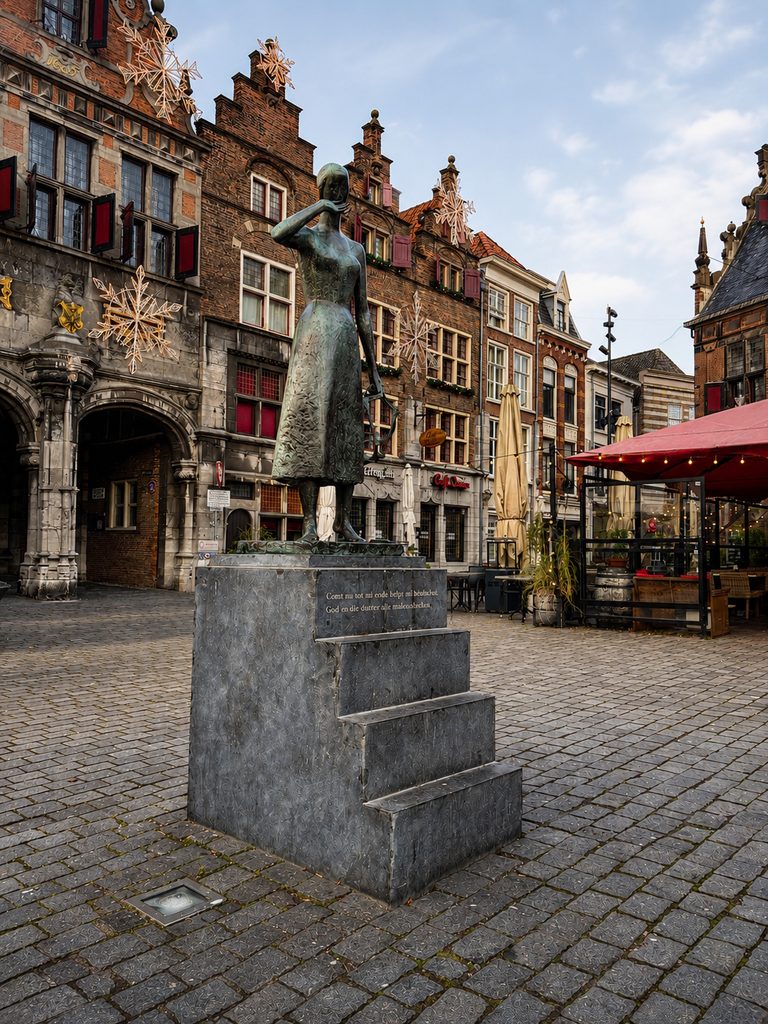NIjmegen, Grotemarkt mit Mariken-Standbild